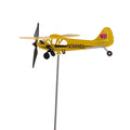 3D Plane Weather Vane Creative Chic Metal Airplane Garden Weather Vane Plug Decor Anti-corrosion Weatherproof for Outdoor Garden