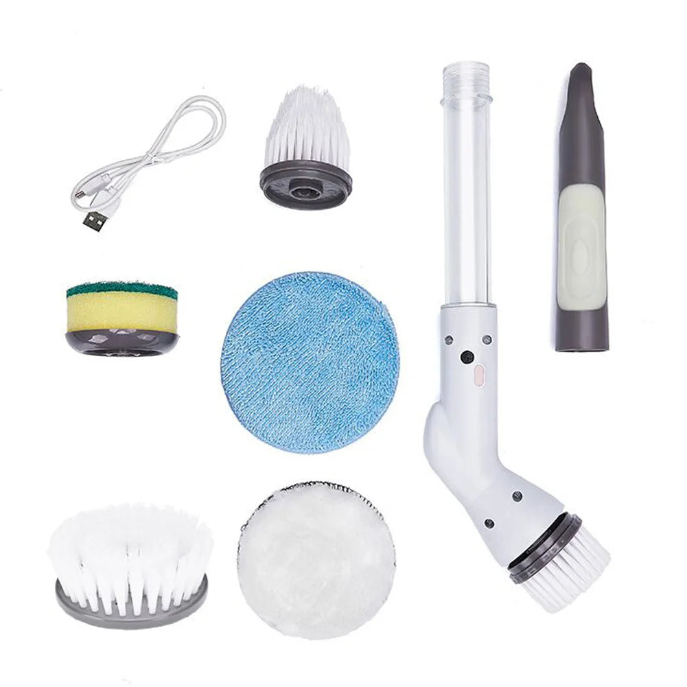 Electric Spin Scrubber Cleaning Brush Cordless Power Cleaning Brush Waterproof Shower Scrubber for Bathroom Kitchen Cleaning