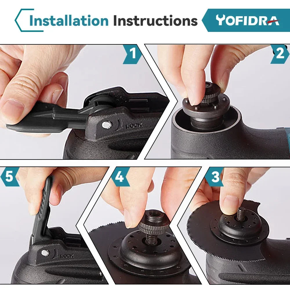Cordless Oscillating Multi function Tool 6 Gears Adjustable Rechargeable Renovator Trimmer Shovel For Makita 18V Battery Pin
