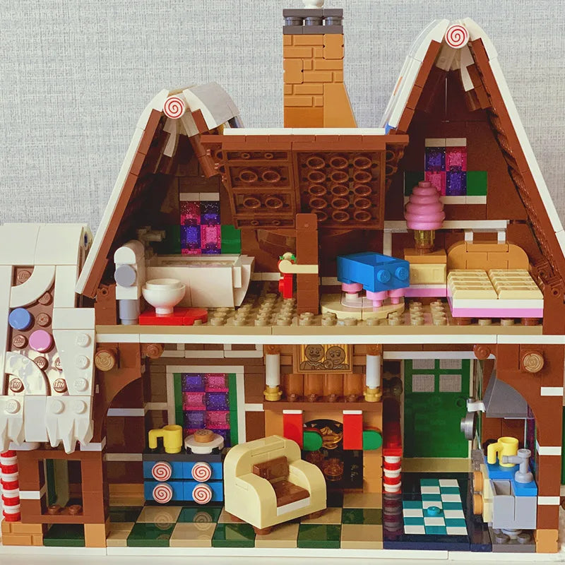 Santa Claus Gingerbread House Building Blocks