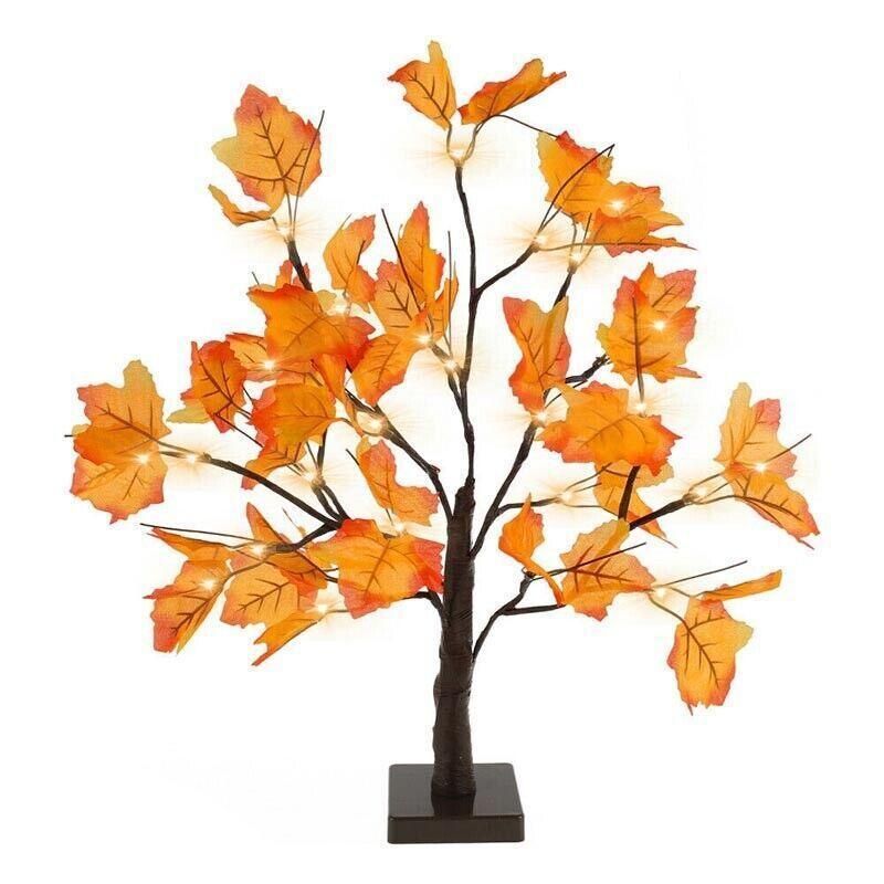 24Led Christmas Tree Lights Maple Twig Fairy Xmas Party Lamp Decorations 60Cm