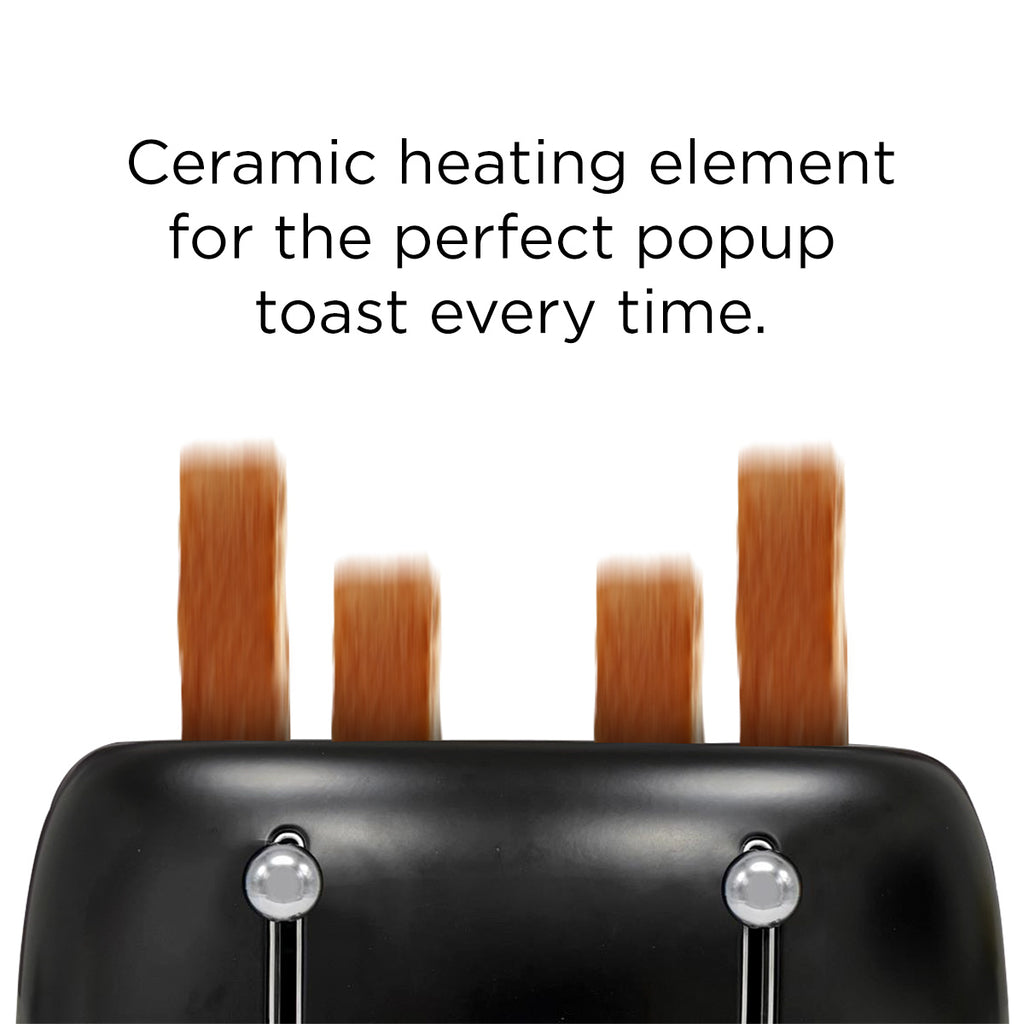 Bonzachef Multitoast Plus 4-Slice Popup Toaster With Ceramic Heating Element
