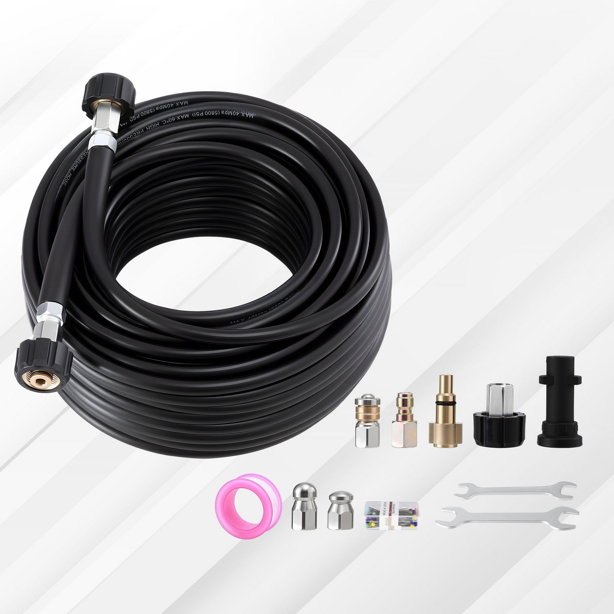 Giantz Pressure Washer Hose 30M 5800PSI Power Replacement Extension 1/4'' Quick Connect