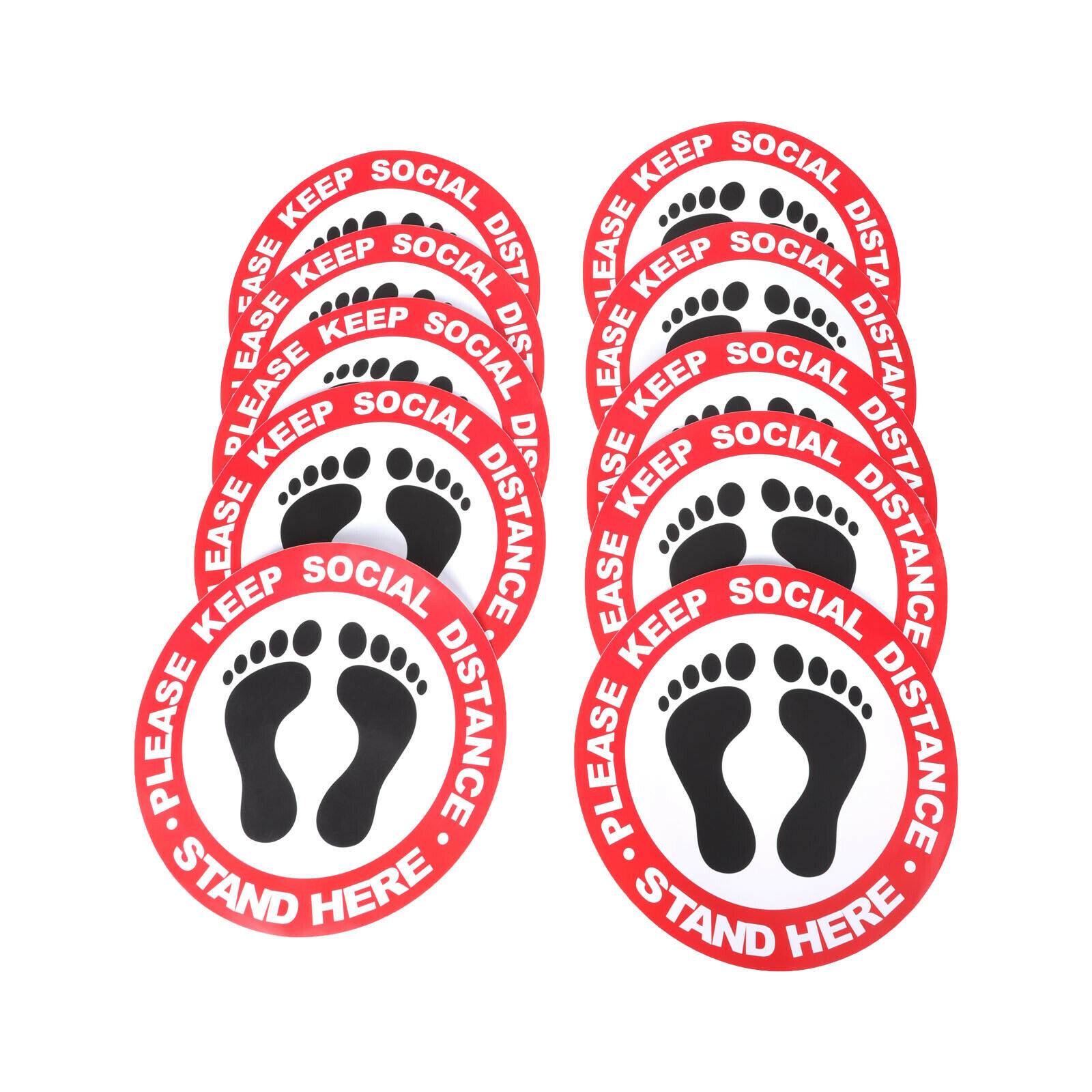 10 Pcs Social Distancing Floor Vinyl Sticker,1.5M Distance, Floor Sticker Decal