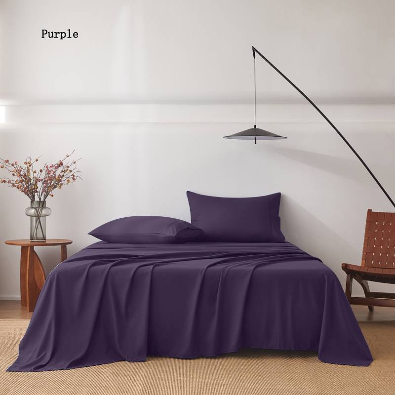2000TC 4 Piece Bed Sheet Set Flat Lying Pillowcase