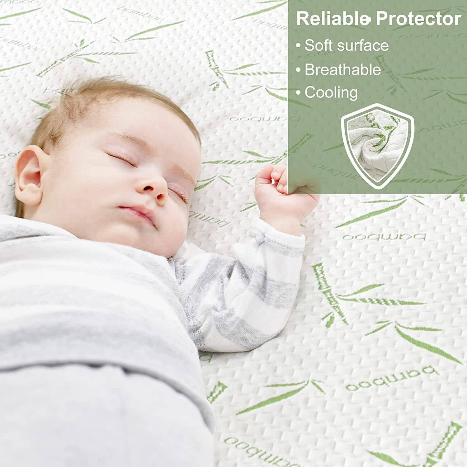 Waterproof Bamboo Fully Fitted Mattress Protector Single KS Double Queen King