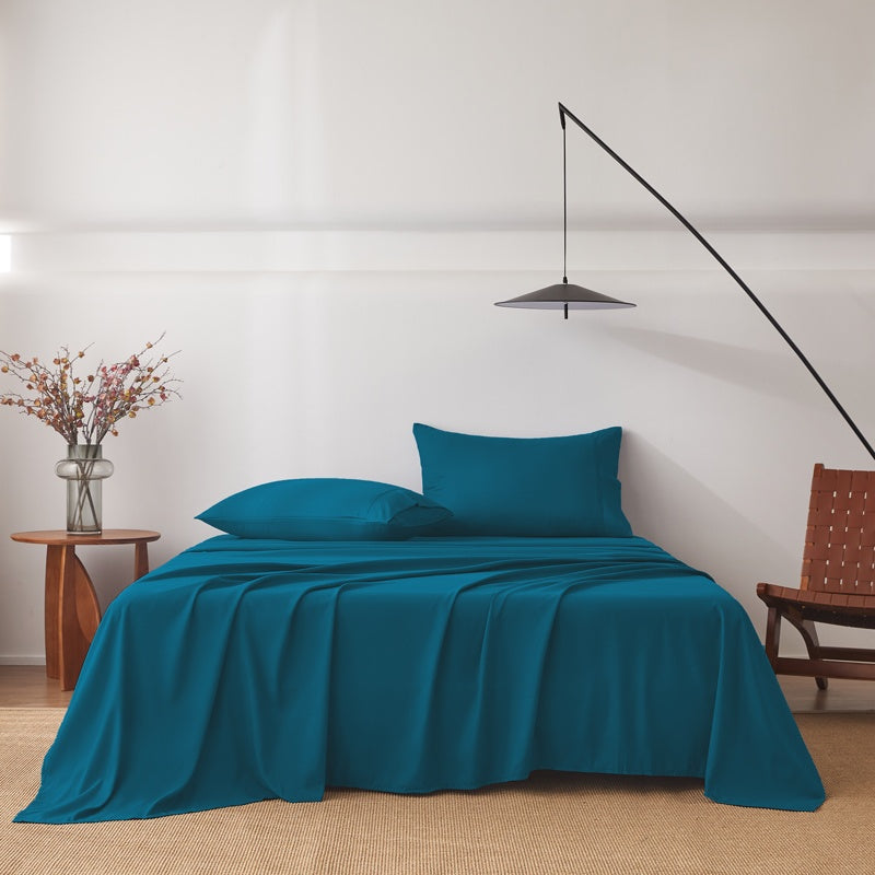 2000TC 4 Piece Bed Sheet Set Flat Lying Pillowcase