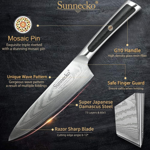 6.5 Inch Kitchen Cutlery Japanese Knife Damascus Steel Meat Cleaver