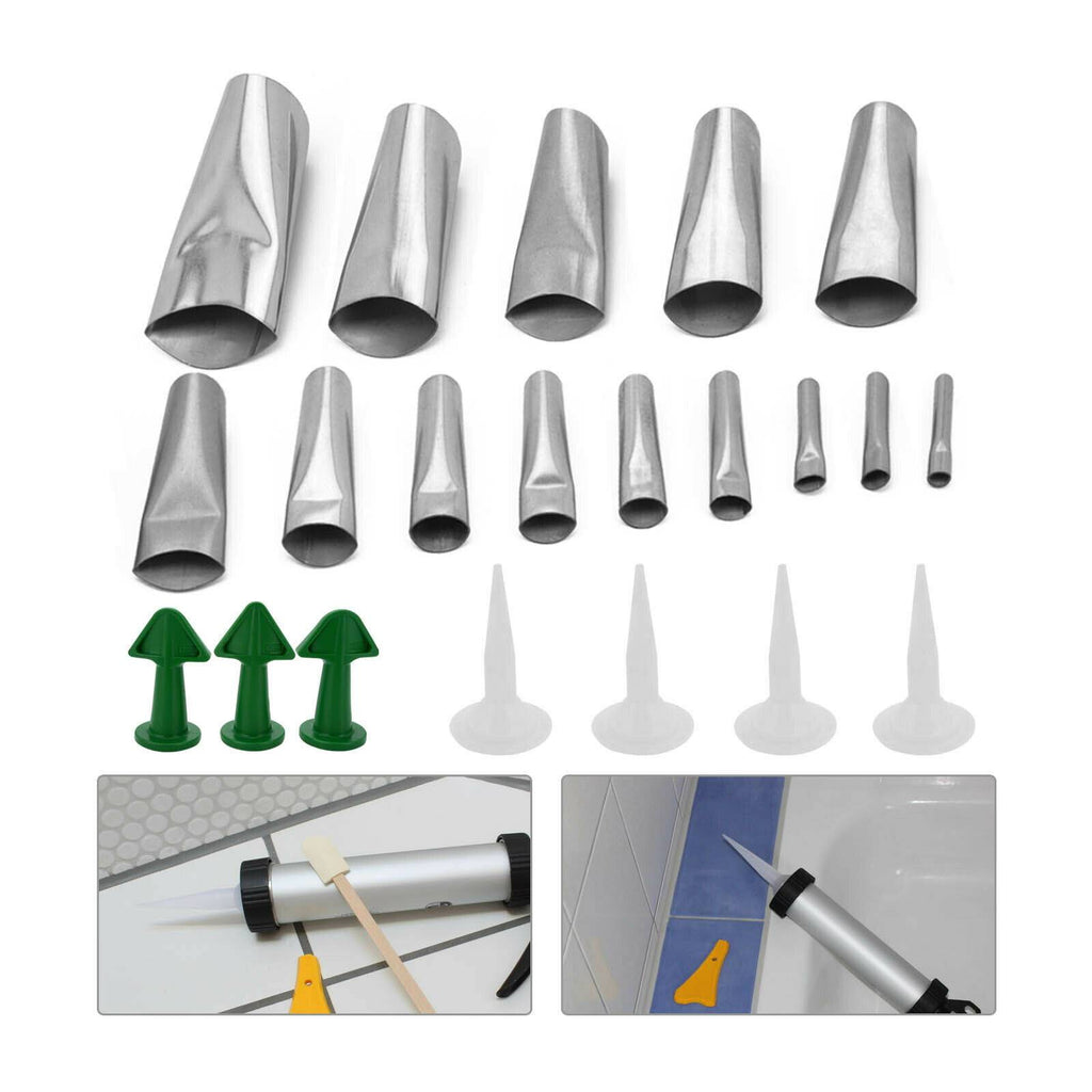 Finisher Caulk Nozzle Applicator Sealant Finishing Scraper Tool