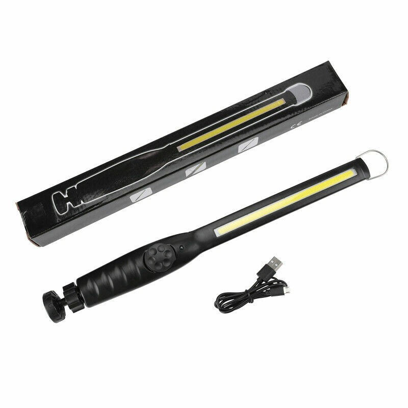 LED USB Rechargeable Work Light Magnetic Flashlight Flexible Cordless Torch Automotive Inspection Emergency Light