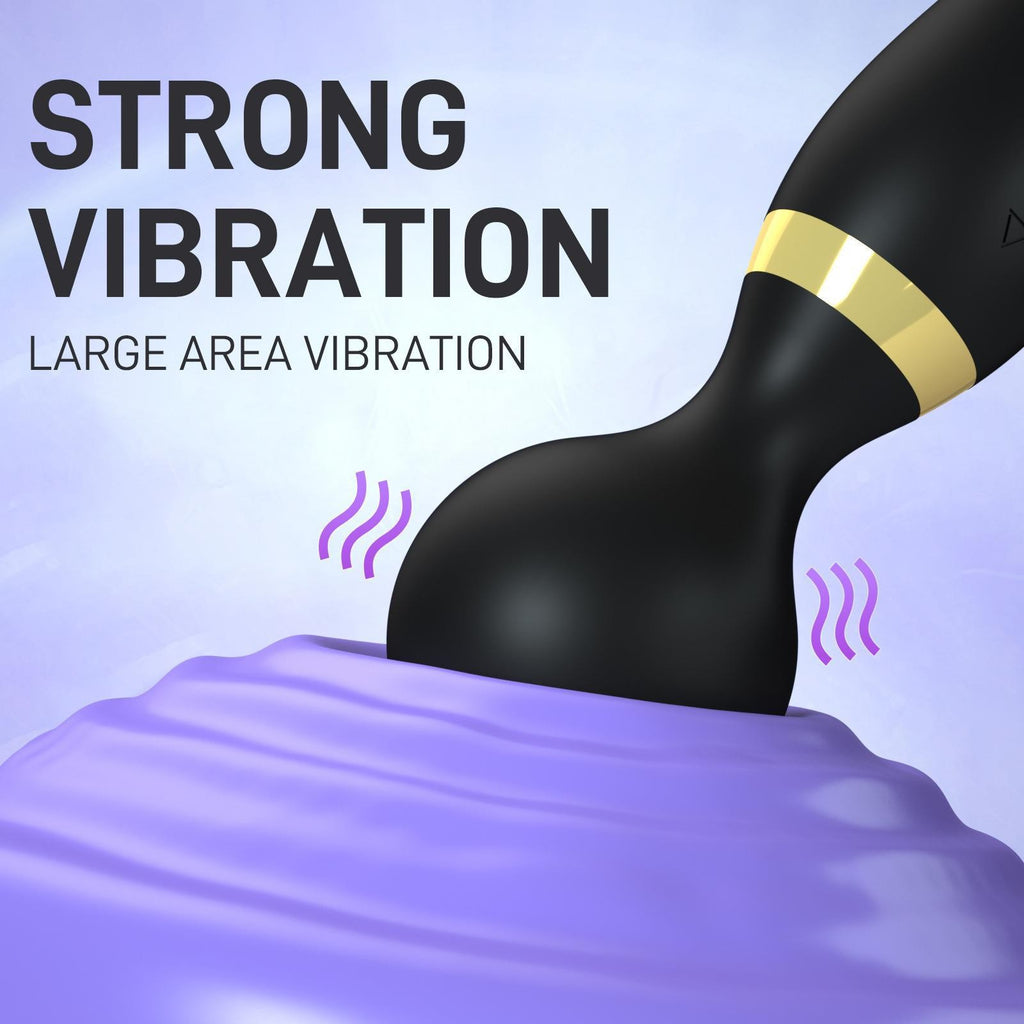 USB Rechargeable Massager Wand Vibrating Magic Massage Full Body Therapy Double Head