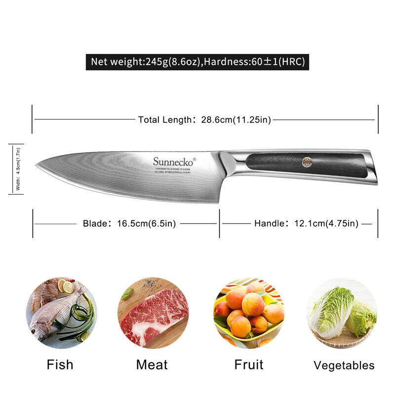 6.5 Inch Kitchen Cutlery Japanese Knife Damascus Steel Meat Cleaver
