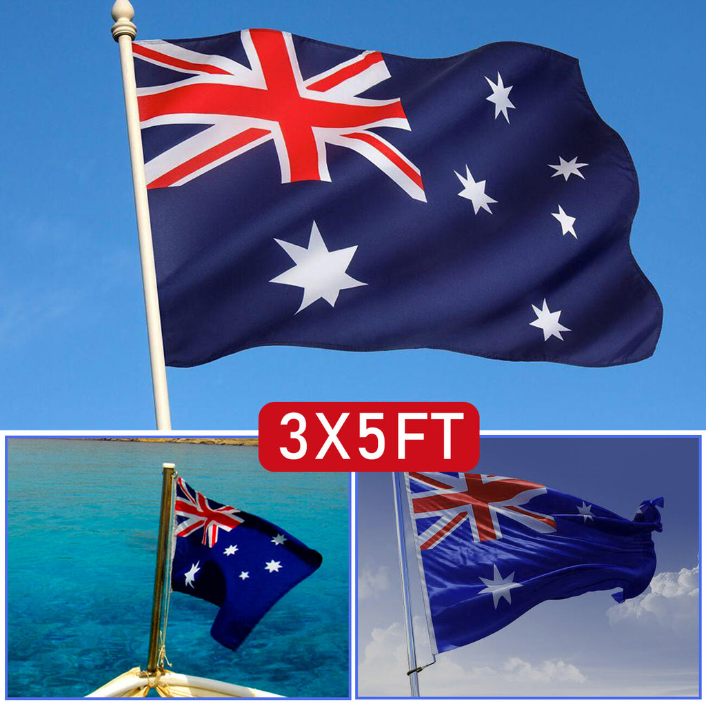 Large Australian Aussie Flag Australia Day OZ Heavy Duty Outdoor 150cm X 90cm AU Flag 3'x5' FT