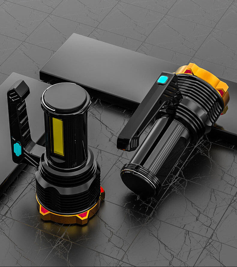 LED Torch USB Rechargeable COB Flashlight Spotlight Camping Light Emergency Lamp 8 Modes Waterproof Work Light