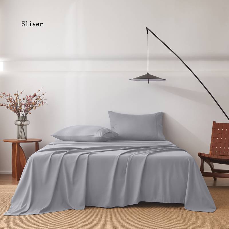2000TC 4 Piece Bed Sheet Set Flat Lying Pillowcase